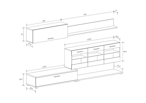 mueble moderno barato