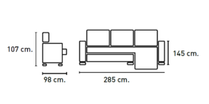 sofa chaiseloungue economico, pedido online, venta en murcia.