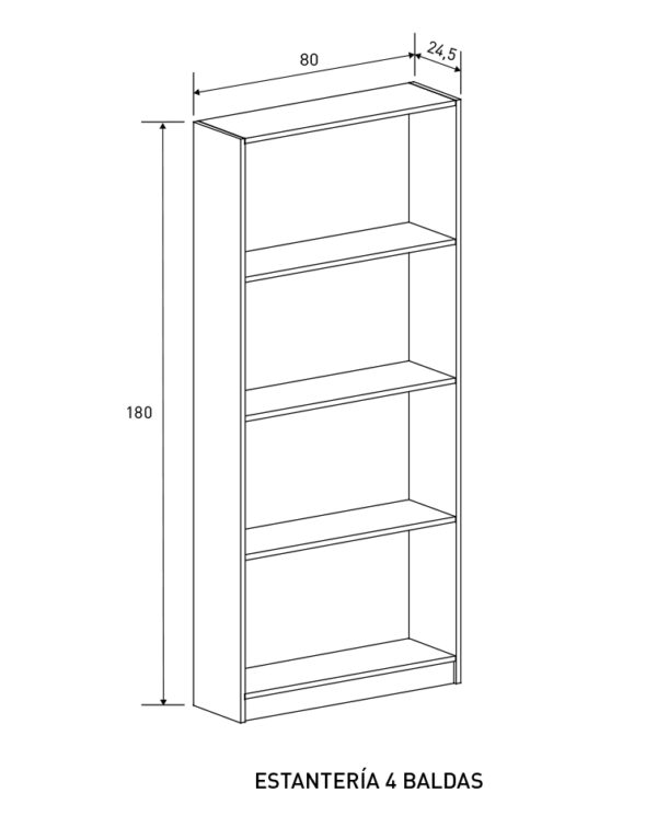 estanteria 4 baldas barata, online y en murcia, fácil motaje, montaje en kit