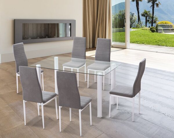 mesa comedor de cristal económica