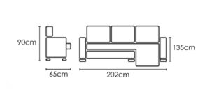 El chaise longue cama Elendil es la combinación perfecta de confort, funcionalidad y diseño. Un sofá que se adapta a tus necesidades, brindando espacio extra para el descanso sin ocupar más de lo necesario.