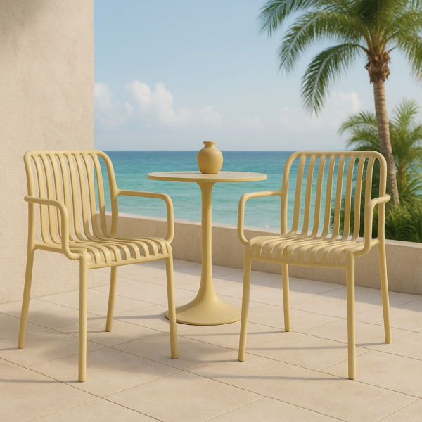 Sillas de jardín modernas y apilables modelo Habana – polipropileno resistente en varios colores