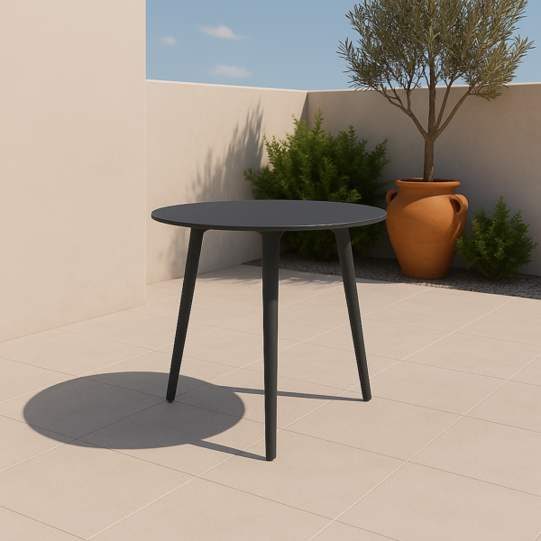 Mesa de exterior redonda de polipropileno Limoná, 70 cm de diámetro