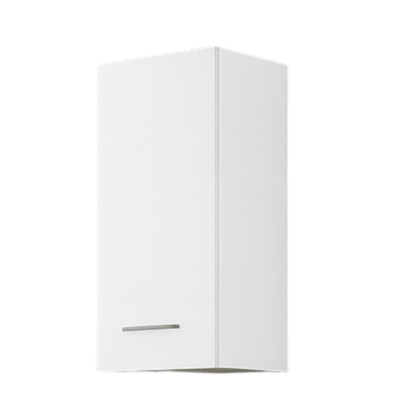 Módulo colgante de baño Basic 2 con una puerta en color blanco. Accesorios no incluidos.