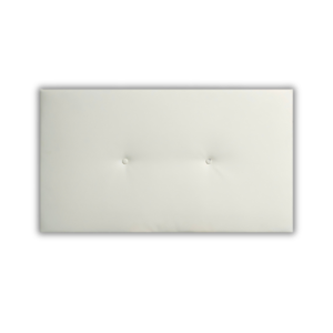 Cabecero tapizado en polipiel blanca modelo WAPI, 105 cm de ancho