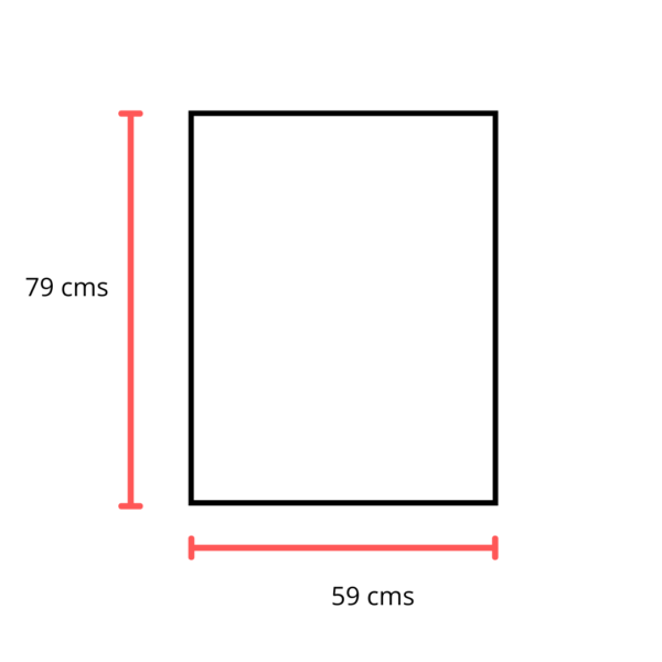 Espejo rectangular sin marco para baño, modelo BASIC. Disponible en 79x59 y 79x79 cm.