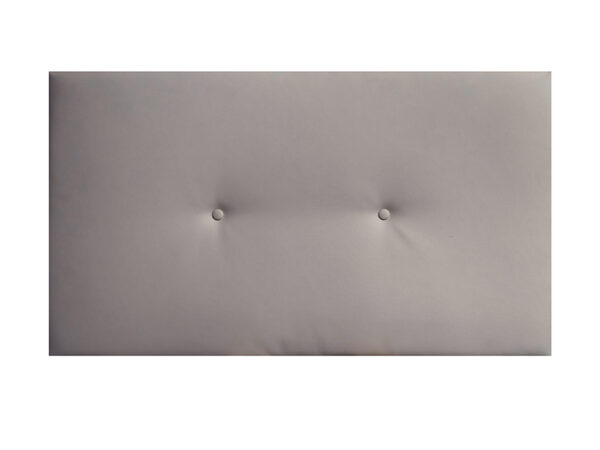 Cabecero tapizado en polipiel gris modelo WAPI, 105 cm de ancho
