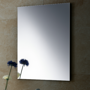 Espejo rectangular sin marco para baño, modelo BASIC. Disponible en 79x59 y 79x79 cm.