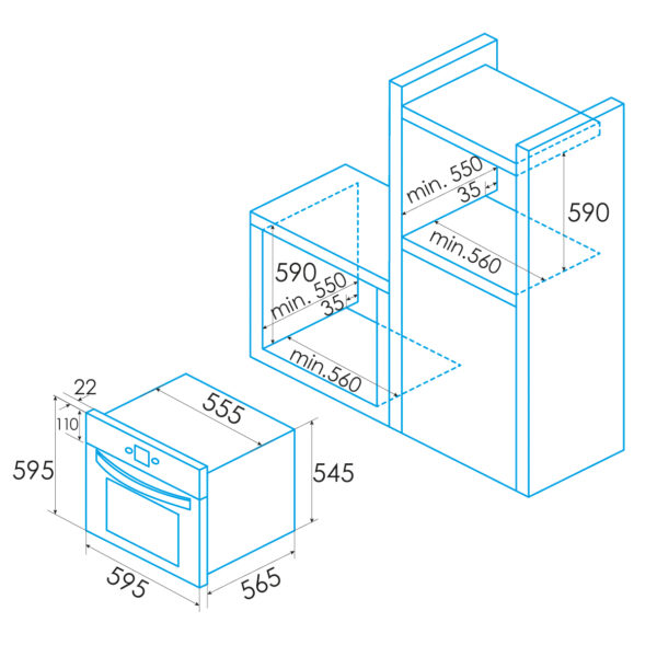 Horno estático Edesa EOE‑5010 WH 62 L Aquasmart – Azogue Home