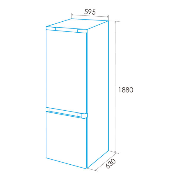 Frigorífico combi Edesa EFC‑1821 NF WH Total No‑Frost 435 L – Azogue Home