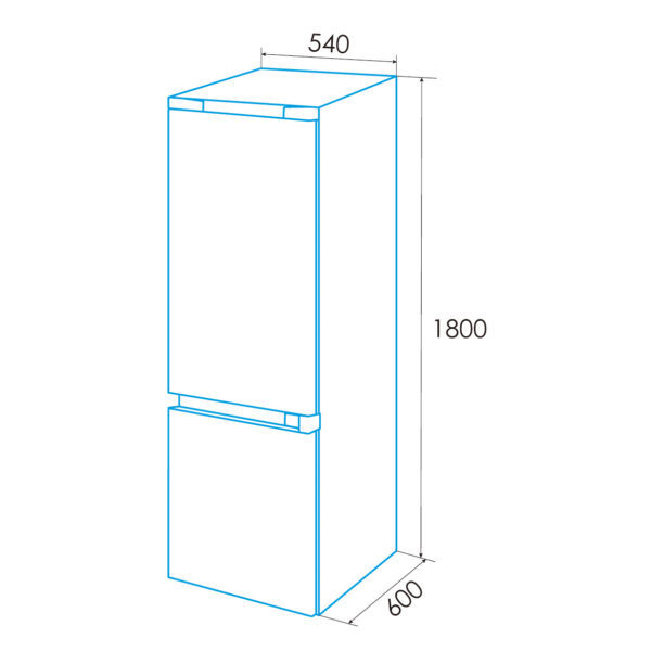 Frigorífico combi Edesa EFC‑1822 NF WH 253L Total No Frost – Azogue Home