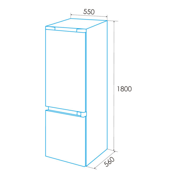 Frigorífico combi Edesa EFC-1821 ST WH 253 L Total Combi – Azogue Home