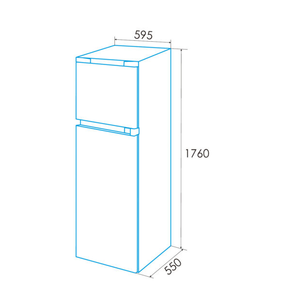 "Frigorífico combi Edesa EFT‑1711 EX inox 294 L – Azogue Home