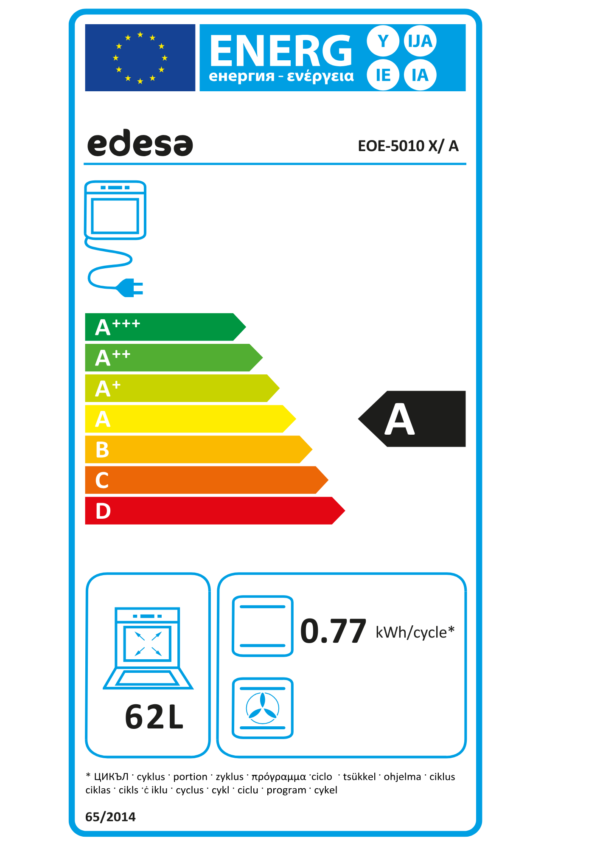 Horno estático Edesa EOE‑5010 X 4 funciones Aquasmart – Azogue Home