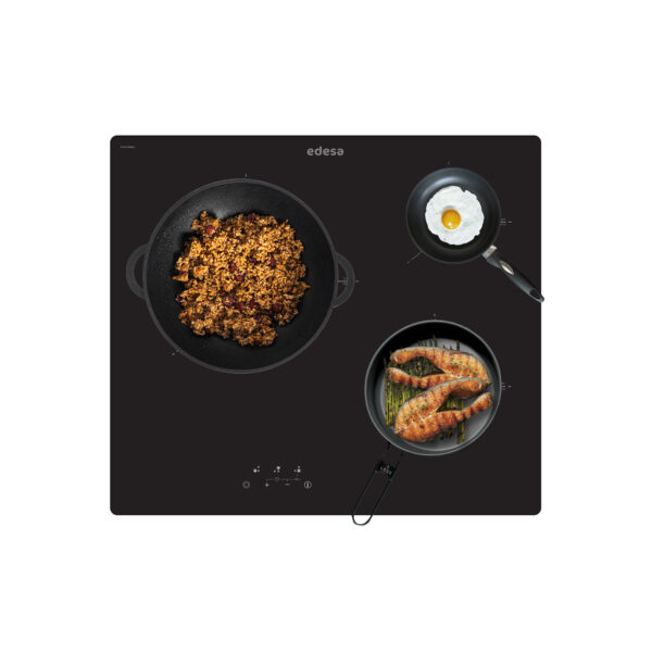 Placa vitrocerámica Edesa EVT-6328 R de 3 zonas con control táctil – Azogue Home