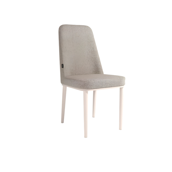 Silla Troncho tapizada moderna patas marfil – Azogue Home Murcia
