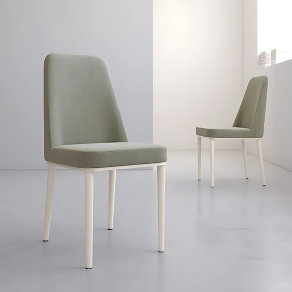 Silla Troncho tapizada moderna patas marfil – Azogue Home Murcia