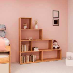 Estantería escalera ELBA en melamina color Mauvella ideal para habitación infantil o juvenil