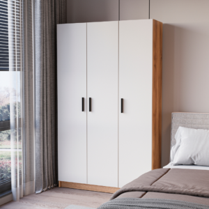 Mueble multiusos 3 puertas ELBA en color Mauvella-beig con gran capacidad de almacenaje.