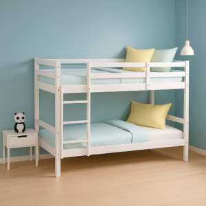 LITERA EN MADERA DE PINO BLANCA BARATA